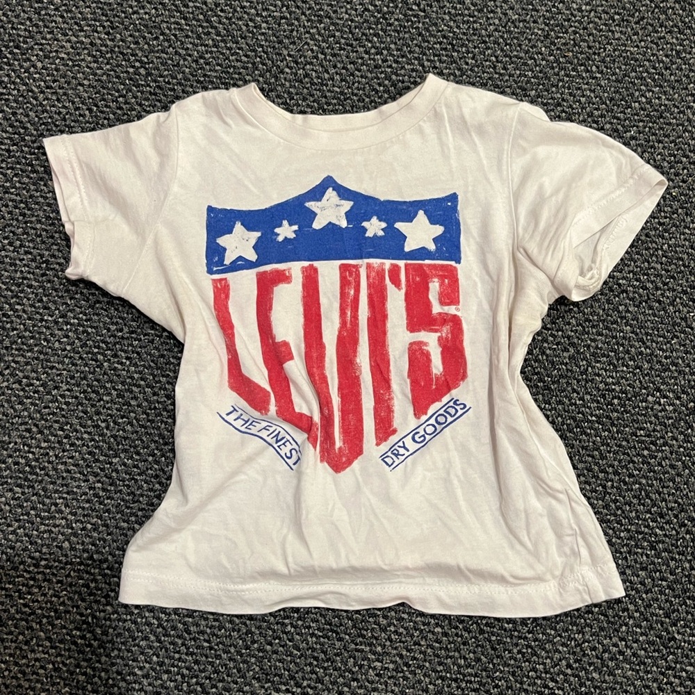 Levi's White and Red Graphic baby Tee